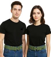 ANGELS & AIRWAVES Rock Band Fabric Belt for Men and Women, One Size, 109 cm, Military Style, Casual Belt, BT107924ANG, Khaki