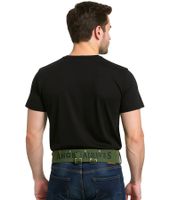 ANGELS & AIRWAVES Rock Band Fabric Belt for Men and Women, One Size, 109 cm, Military Style, Casual Belt, BT107924ANG, Khaki