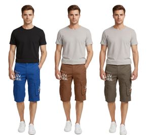 Bermuda cargo décontracté Mael FQ1924 pour homme, pantalon d'été en coton, 21900196, bleu, marron ou kaki Bermuda cargo décontracté Mael FQ1924 pour homme, pantalon d'été en coton, 21900196, bleu, marron ou kaki