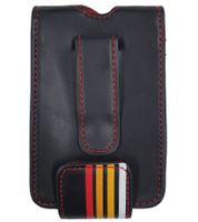 MP3 player case from the hard rock band ACDC. Protective case with print and embossing. Music player/iPod player. 11 x 7 x 1.5 cm. Black/Red/Yellow/White.