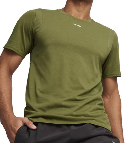 PUMA FIT TriBlend T-Shirt Men's Training Shirt with dryCELL Fitness Clothing 32781262 Green