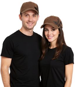 Unisex trucker cap from the rock band "Red Jumpsuit Apparatus" baseball cap with RJA Wing logo TC110825RJA Brown