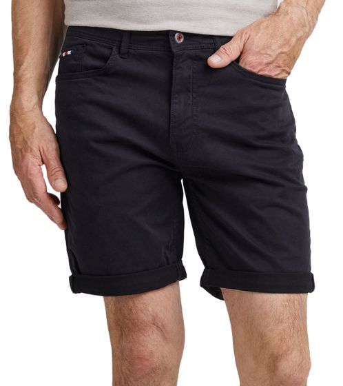 FQ1924 Josh Men's Casual Bermuda Shorts, Cotton Trousers with Turn-Up Hem, 21900320-ME, Black
