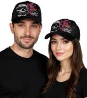 Pike Apparel Unisex Trucker Cap from the Rock Range, Baseball Cap with Skull and Bullet Appliqué, TC109526PIK, Black