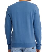 11 PROJECT Davin Men's Sweater with UNIVERSITY Front Print, Cotton Sweatshirt, 20715943, 194039, Blue