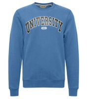11 PROJECT Davin Men's Sweater with UNIVERSITY Front Print, Cotton Sweatshirt, 20715943, 194039, Blue