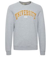 11 PROJECT Davin Men's Sweater with UNIVERSITY Front Print, Cotton Sweatshirt, 20715943 200274 Gray