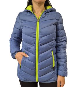 KangaROOS Damen Stepp-Jacke Übergangs-Weste mit Kapuze Frühlings-Jacke 95573058 Blau