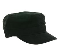 KORN Unisex Cotton Cap in a Military Cut with a Slightly Curved Cut, Black/Red