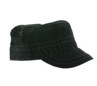 The Used Unisex Cotton Cap in a Military Cut with a Slightly Curved Cut, Black/Red