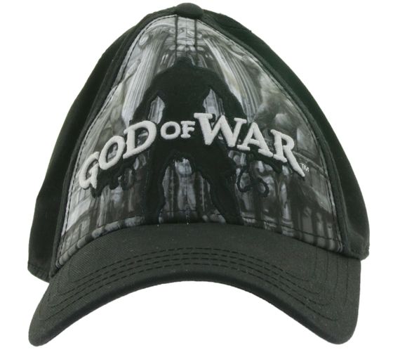 GOD OF WAR Unisex Trucker Cap from the Gaming Range. Baseball Cap with Silhouette TC125186GCW0 Black/Gray/White