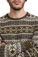 11 PROJECT PRPasco Men's Wool-Blend Knit Sweater, Long-Sleeved Shirt, 20716671, 190414, Blue/White/Black 11 PROJECT PRPasco Men's Wool-Blend Knit Sweater, Long-Sleeved Shirt, 20716671, 190414, Blue/White/Black