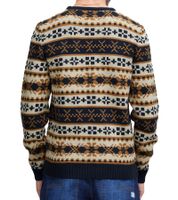 11 PROJECT PRPasco Men's Wool-Blend Knit Sweater, Long-Sleeved Shirt, 20716671 194024 White/Navy/Beige 11 PROJECT PRPasco Men's Wool-Blend Knit Sweater, Long-Sleeved Shirt, 20716671 194024 White/Navy/Beige
