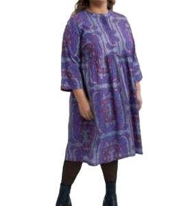 ADIA Women's Dress, Elegant Summer Dress, Holiday Dress with 3/4 Sleeves, Plus Sizes 37339213 Gray/Blue/Red