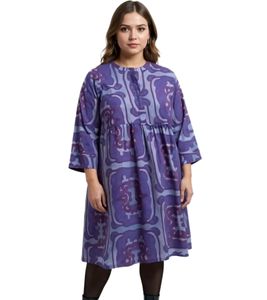 Vestido ADIA para mujer, elegante vestido de verano, vestido de fiesta con mangas 3/4, tallas grandes 37339213 Gris/Azul/Rojo