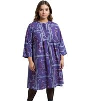 ADIA Damen Kleid elegantes Sommer-Kleid Urlaubs-Kleid mit 3/4-Armen Große Größen 37339213 Grau/Blau/Rot