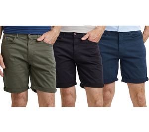 FQ1924 Josh Herren Freizeit-Bermuda Shorts Baumwoll-Hose mit Krempelsaum kurze Hose 21900320 in Navy, Schwarz oder Oliv-Grün
