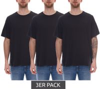 3-pack PUMA Men's Cotton T-Shirts, Crew Neck Basic T-Shirt 678256 02 in Black or 683509 01 in Gray