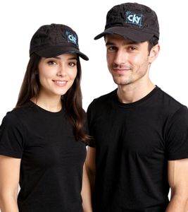 Camp Kill Yourself Unisex Cotton Cap in a Military Cut with a Slightly Curved Cut FC101711CKY Black