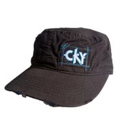 Camp Kill Yourself Unisex Cotton Cap in a Military Cut with a Slightly Curved Cut FC101711CKY Black