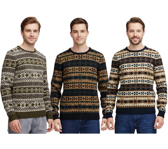 11 PROJECT PRPasco Herren Strick-Pullover mit Wollanteil Langarm-Shirt 20716671 in Navy, Grün oder Schwarz