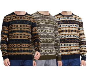 11 PROJECT PRPasco Men's Knit Sweater with Wool Content, Long-Sleeved Shirt 20716671 in Navy, Green, or Black