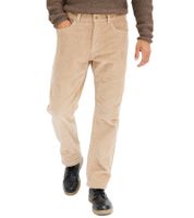 Men's Thermal Relaxed Fit Corduroy Trousers with Flannel Lining, Business Trousers, Cotton Trousers, 972195 Beige