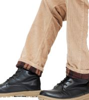 Men's Thermal Relaxed Fit Corduroy Trousers with Flannel Lining, Business Trousers, Cotton Trousers, 972195 Beige