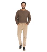 Men's Thermal Relaxed Fit Corduroy Trousers with Flannel Lining, Business Trousers, Cotton Trousers, 972195 Beige