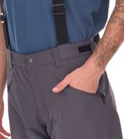 Pantalon de ski thermique fonctionnel pour homme avec plastron amovible, pantalon de snowboard imperméable, pantalon de neige 964505 Gris