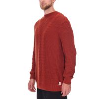 Men's Cable Knit Sweater, Sustainable Crew Neck Sweater 970108 Rust Brown Men's Cable Knit Sweater, Sustainable Crew Neck Sweater 970108 Rust Brown