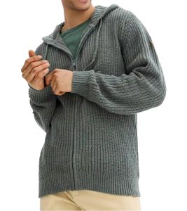 Men's Beautiful Basic Cardigan with Hood, Chunky Knit Sweater 922048 Eucalyptus Green Men's Beautiful Basic Cardigan with Hood, Chunky Knit Sweater 922048 Eucalyptus Green