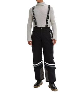 Men's Functional Ski Pants with Snow Guard, Thermal Pants, Straight-Leg, Regular-Fit, Snow Pants, 905129 Black