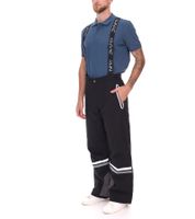 Pantalones de esquí funcionales para hombre con paranieves, pantalones térmicos, pernera recta, corte regular, pantalones de nieve, 905129 negro