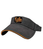 Casquette visière unisexe Korn, bande métallique avec logo brodé, en coton, chapeau de supporter 1134KRN, grise Casquette visière unisexe Korn, bande métallique avec logo brodé, en coton, chapeau de supporter 1134KRN, grise