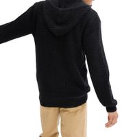 Cárdigan básico con capucha para hombre, suéter de punto grueso 950830 negro