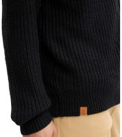 Cárdigan básico con capucha para hombre, suéter de punto grueso 950830 negro