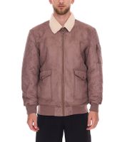 Men's Rugged Suede Jacket with Teddy Bear Collar, Outdoor Jacket 955829 Light Brown