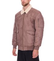 Men's Rugged Suede Jacket with Teddy Bear Collar, Outdoor Jacket 955829 Light Brown
