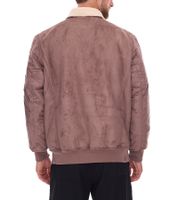 Men's Rugged Suede Jacket with Teddy Bear Collar, Outdoor Jacket 955829 Light Brown