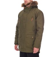 Parka da uomo con cappuccio in pelliccia, giacca lunga in stile militare, giacca in cotone 940163, verde kaki