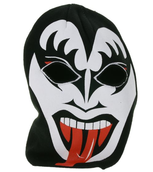KISS Beanie with Large Front Print, Knitted Hat, Fan Beanie with Logo on the Neck, SK162060KIS Black