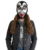 KISS Beanie with Large Front Print, Knitted Fan Beanie with Logo on the Neck, SK162063KIS Black