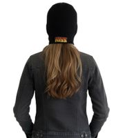 KISS Beanie with Large Front Print, Knitted Fan Beanie with Logo on the Neck, SK162063KIS Black