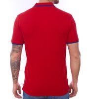 Polo homme U.S. POLO ASSN., chemise basique, chemise en coton, chemise à manches courtes, jaune ou rouge avec détails bleus