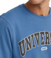 11 PROJECT Davin Herren Sweater mit UNIVERSITY Frontprint Baumwoll-Sweatshirt 20715943 in Dunkelblau, Grau oder Blau