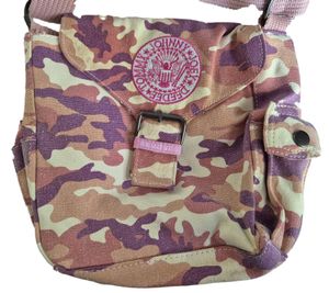 RAMONES Rock-Band Umhänge-Tasche Schultertasche mit verstellbarem Riemen MB81358RAM Camouflage Pink