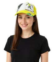 Cappellino da baseball unisex WORLDCUP LEGENDS con design brasiliano Cappellino in cotone con stampa di un giocatore di football Cappellino con visiera curva con stampa del numero 9 Look rovinato TC123027WCL Giallo/Multicolore