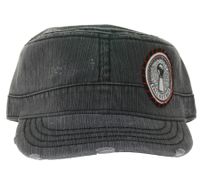 Gorra unisex "FALL OUT BOY", de algodón, corte militar y ligeramente curvado, gris/rosa