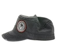 Gorra unisex "FALL OUT BOY", de algodón, corte militar y ligeramente curvado, gris/rosa